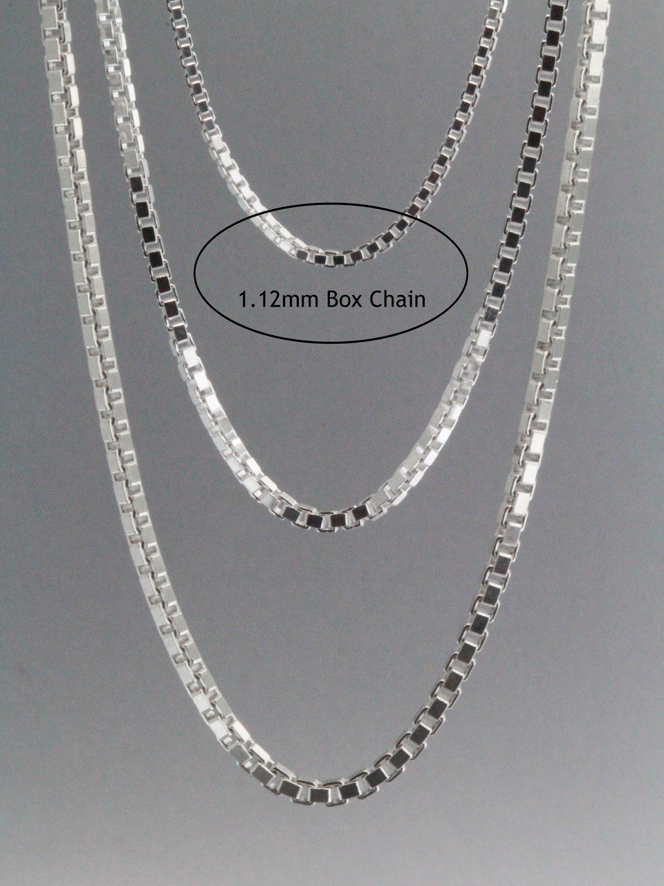 Box Chain 1.12mm Sterling Silver