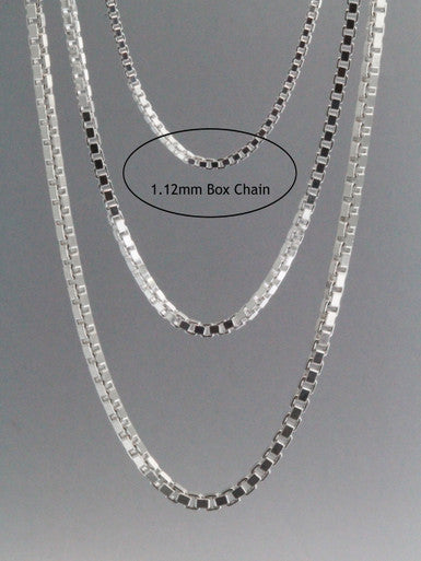 Box Chain 1.12mm Sterling Silver