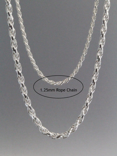 Rope Chain 1.25mm Sterling Silver