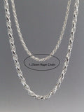 Rope Chain 1.25mm Sterling Silver