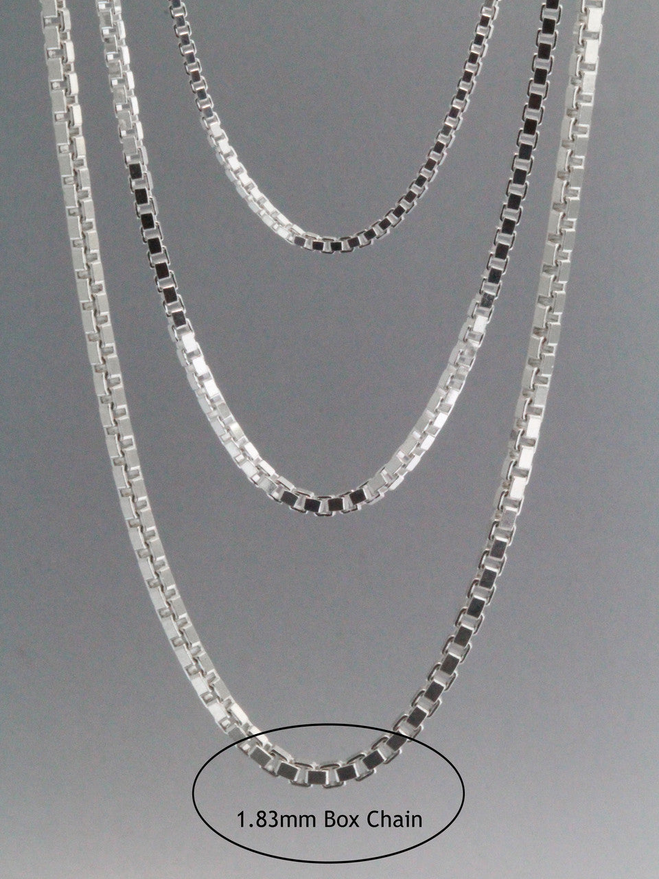 Box Chain 1.83mm Sterling Silver