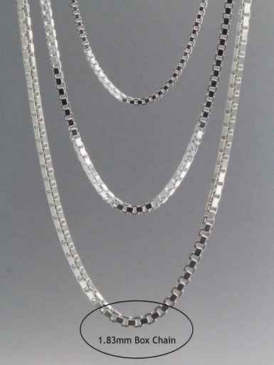 Box Chain 1.83mm Sterling Silver