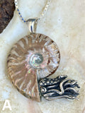 Fossilized Ammonite Nautilus Necklace