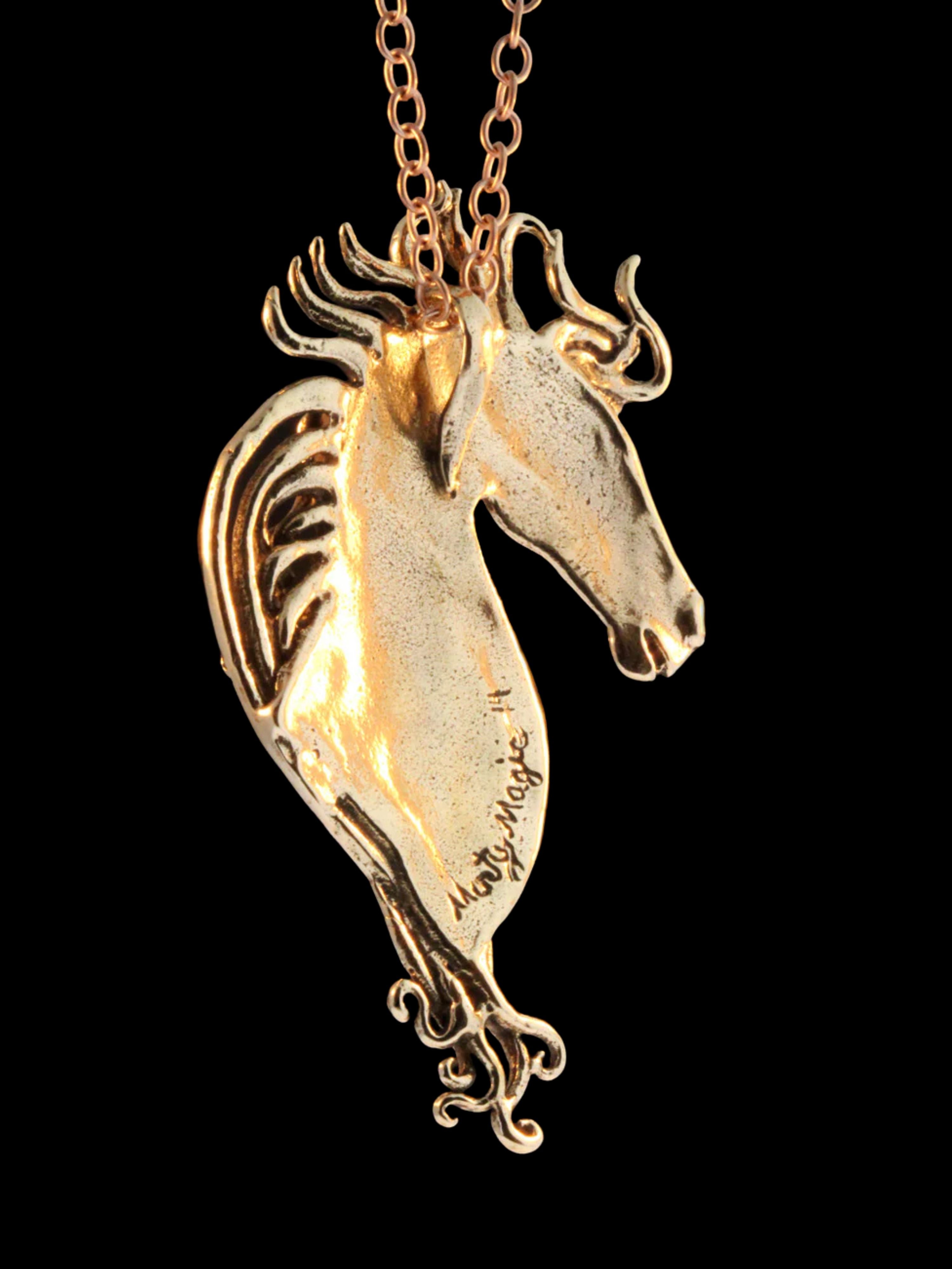 Spirit Horse Pendant - Bronze