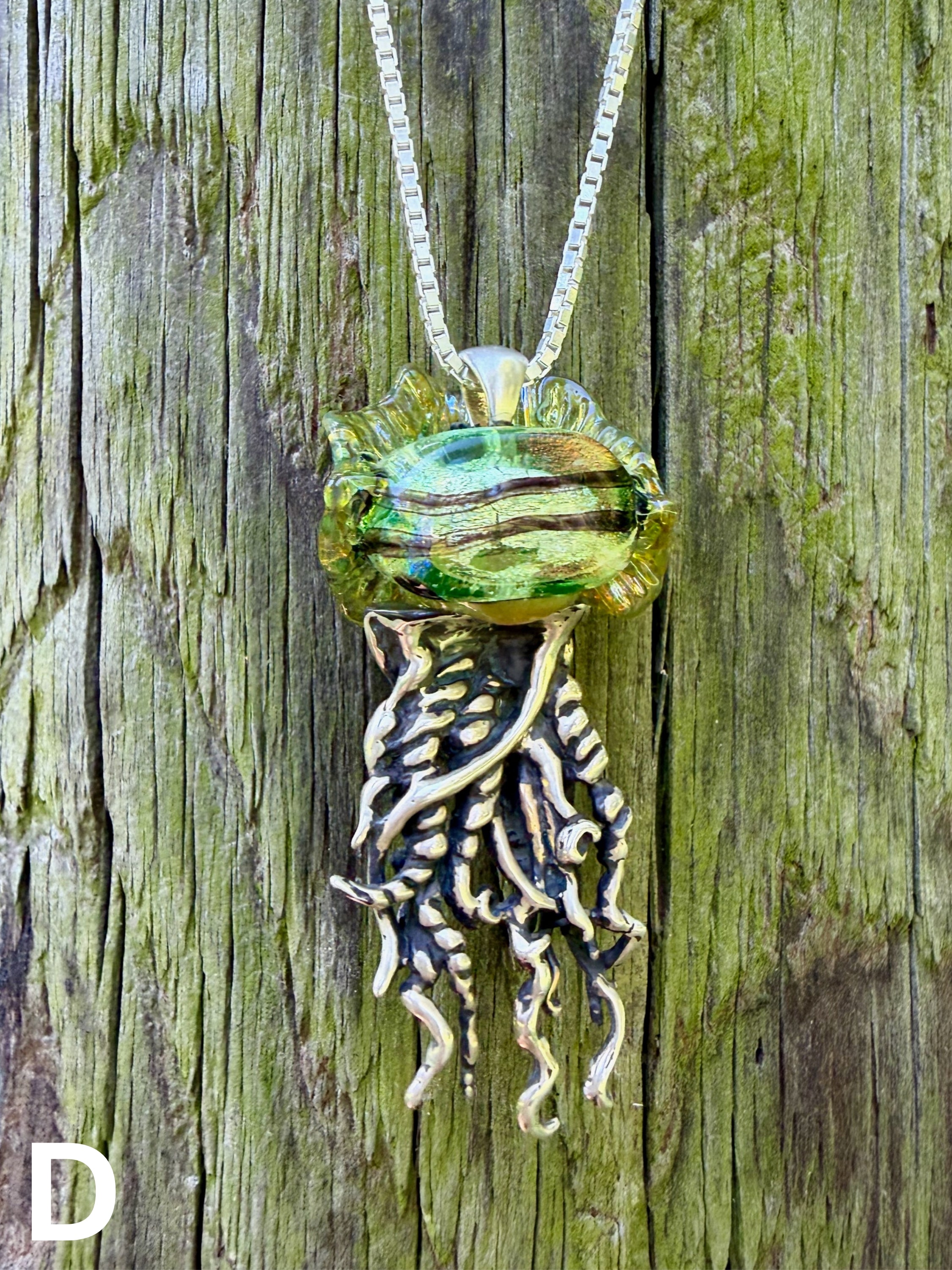 Portuguese Man of War Jellyfish - Sterling Silver