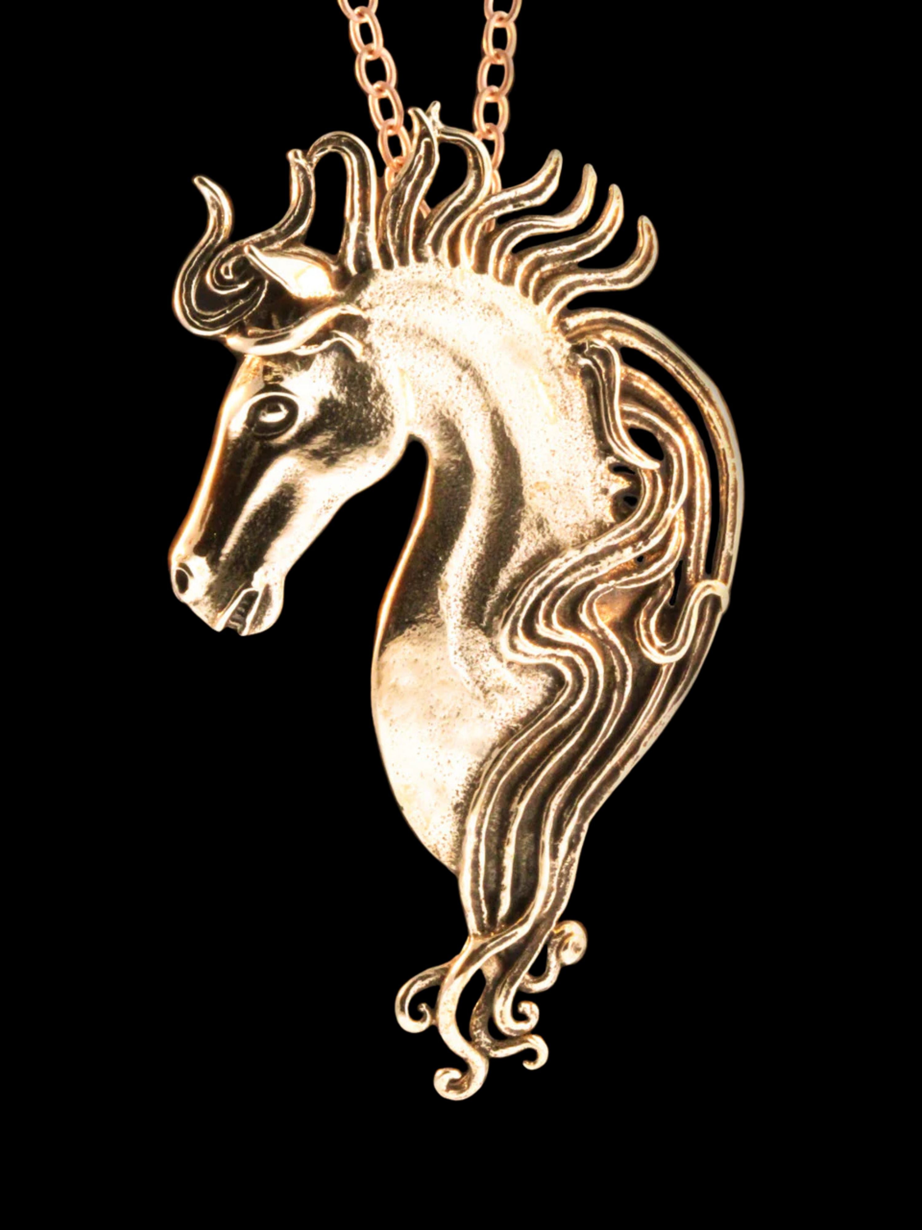 Spirit Horse Pendant - Bronze