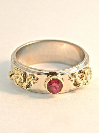 Eternity Dragon Band with Ruby - 14k Gold