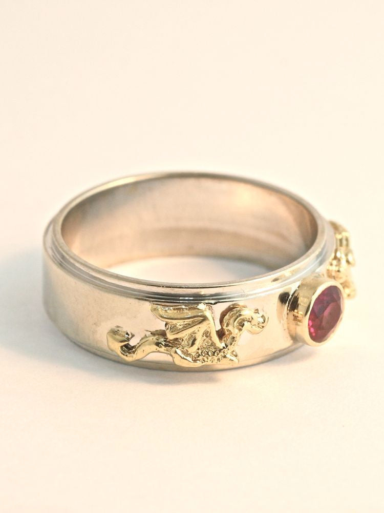 Eternity Dragon Band with Ruby - 14k Gold
