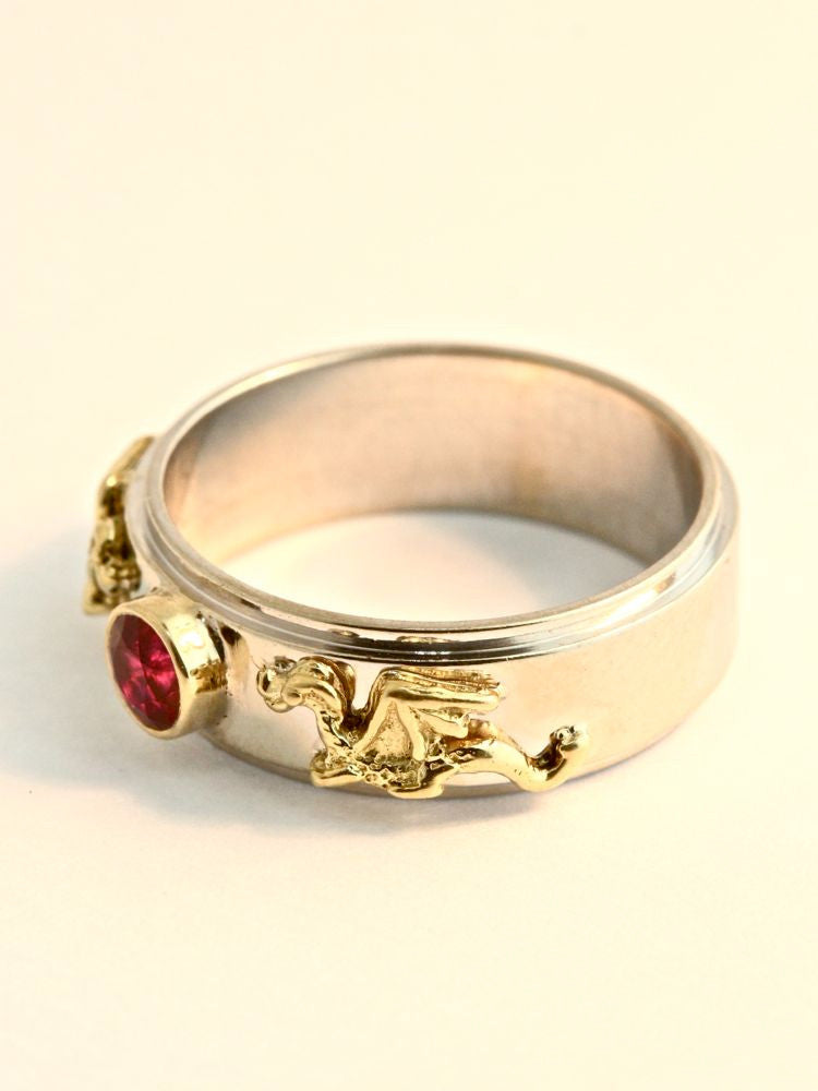 Eternity Dragon Band with Ruby - 14k Gold