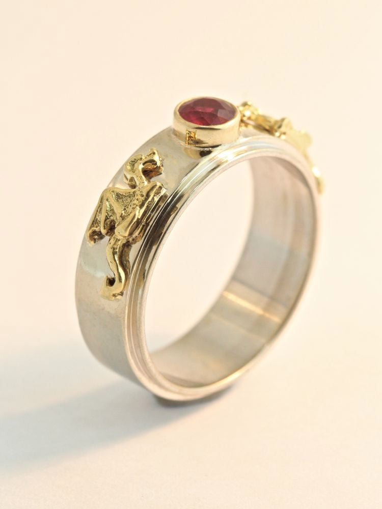 Eternity Dragon Band with Ruby - 14k Gold