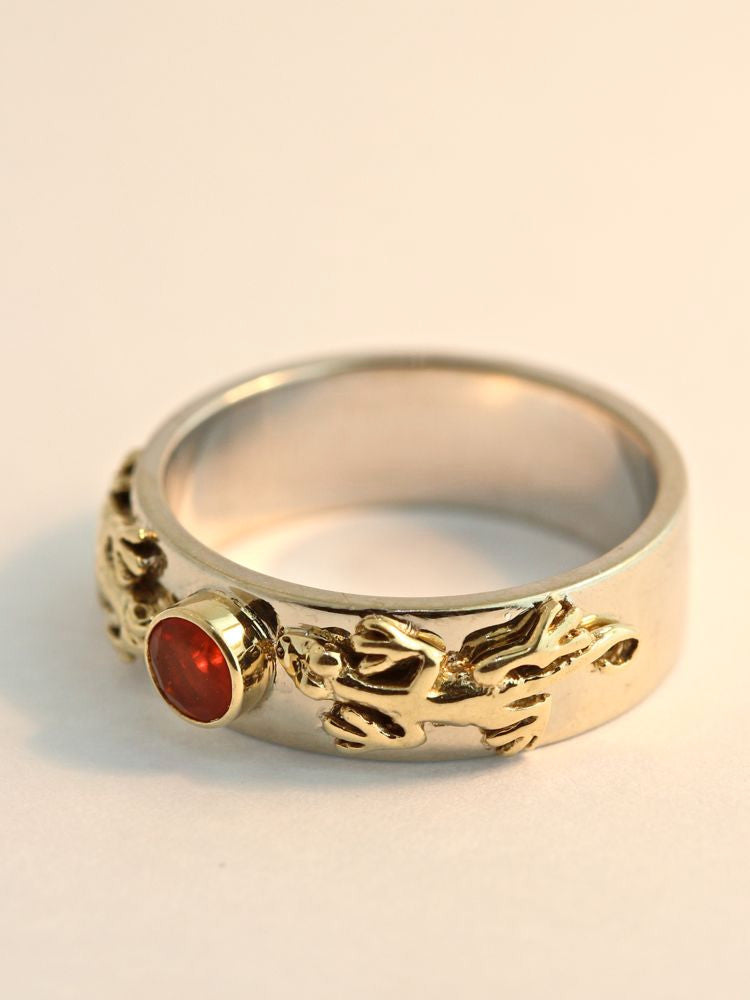 Gold Eternity Lizard Ring - Solid 14k Gold