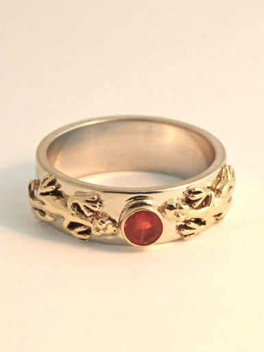 Gold Eternity Lizard Ring - Solid 14k Gold