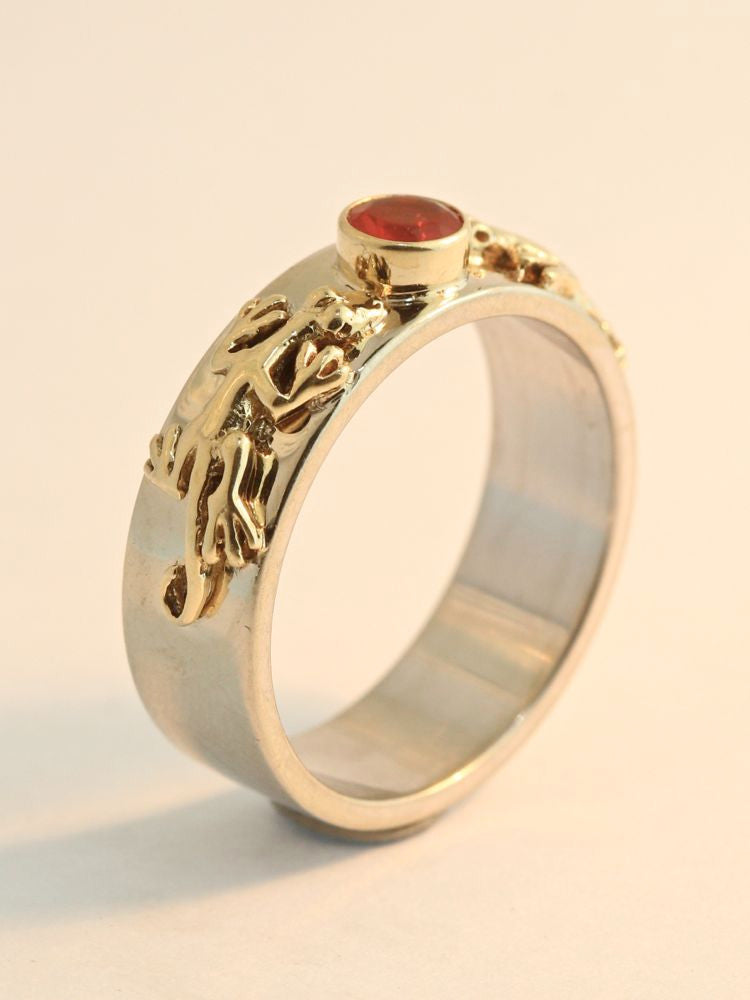 Gold Eternity Lizard Ring - Solid 14k Gold