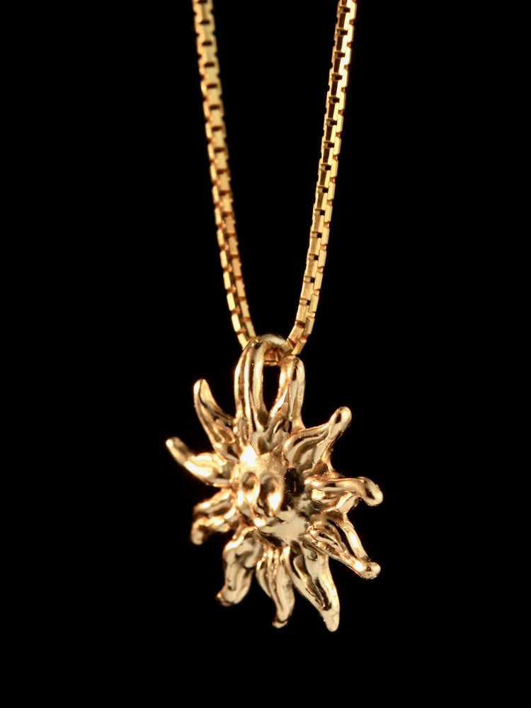 14k Gold Sun Charm