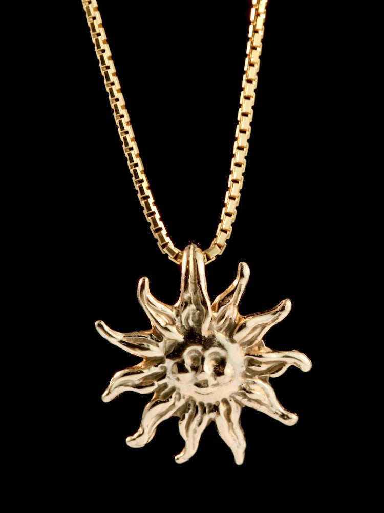 14k Gold Sun Charm