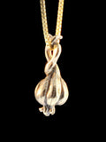 Small Garlic Clove Charm - 14k Gold