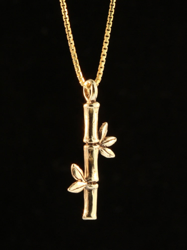 Bamboo Charm - 14k Gold