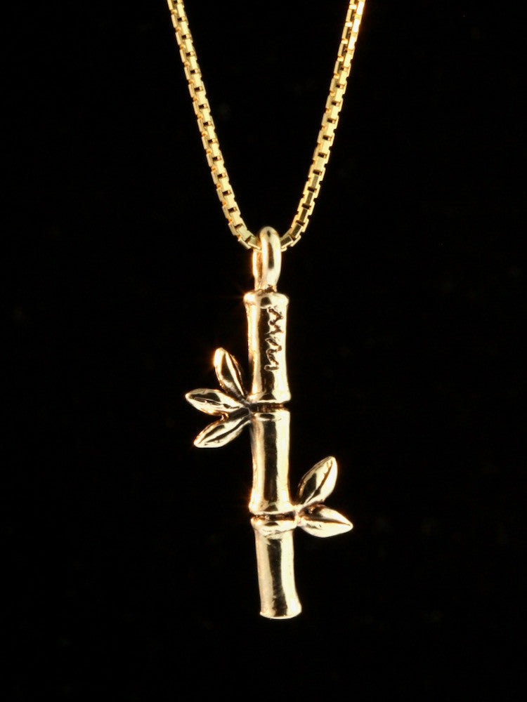 Bamboo Charm - 14k Gold