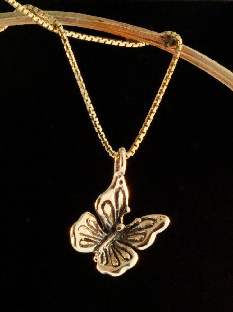 Metamorphosis - Butterfly Charm - 14k Gold