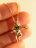 Mother Goose - Cat And The Fiddle Charm - 14k Gold
