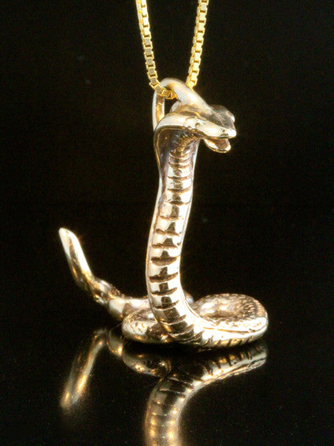 14k gold cobra charm