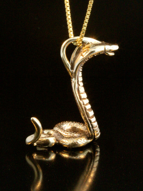 14k gold cobra charm