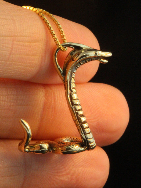 14k gold cobra charm