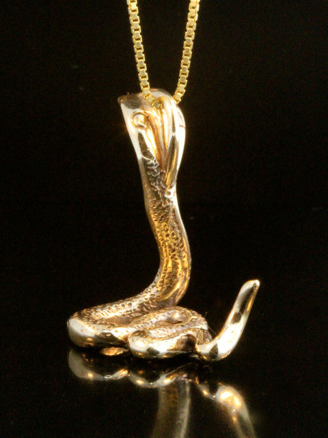 14k gold cobra charm