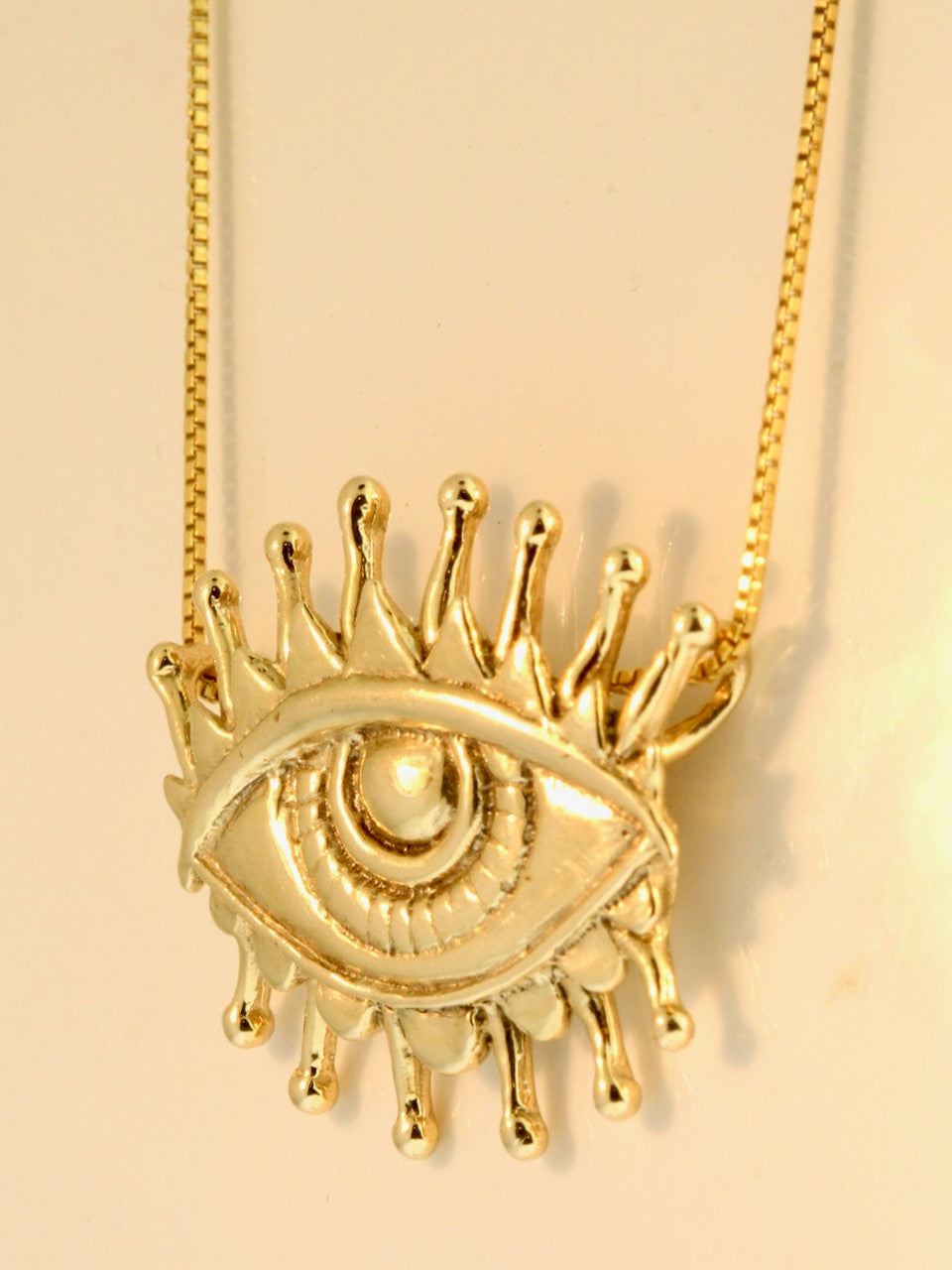 Evil Eye of Protection Pendant - 14K Gold