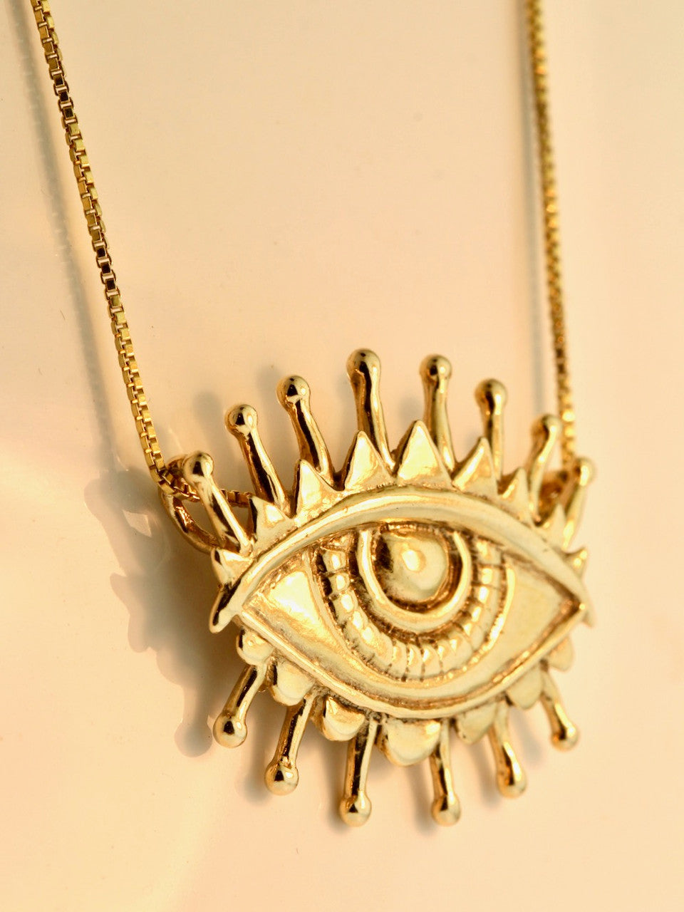 Evil Eye of Protection Pendant - 14K Gold