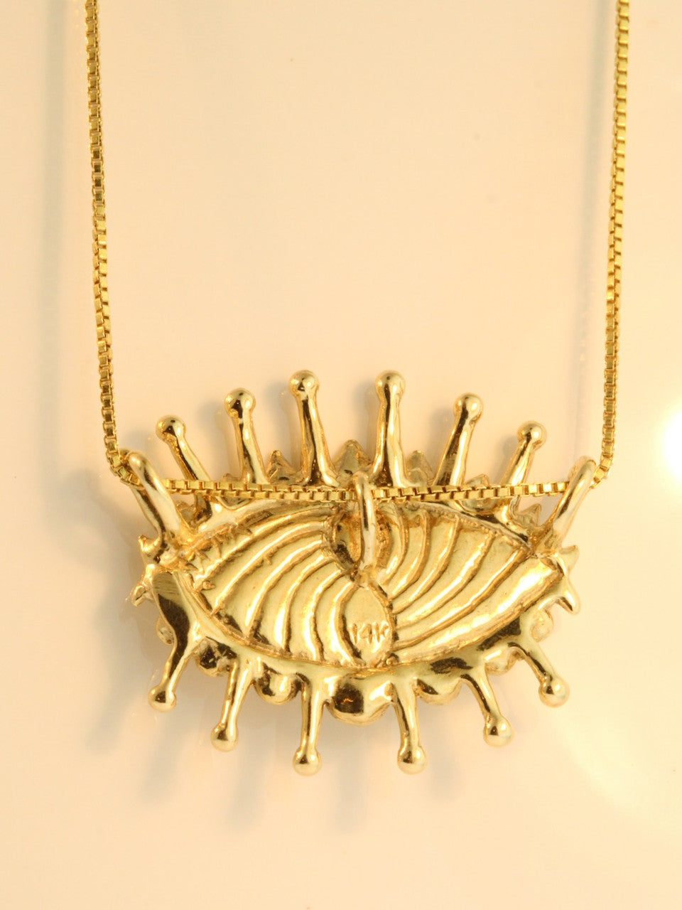 Evil Eye of Protection Pendant - 14K Gold