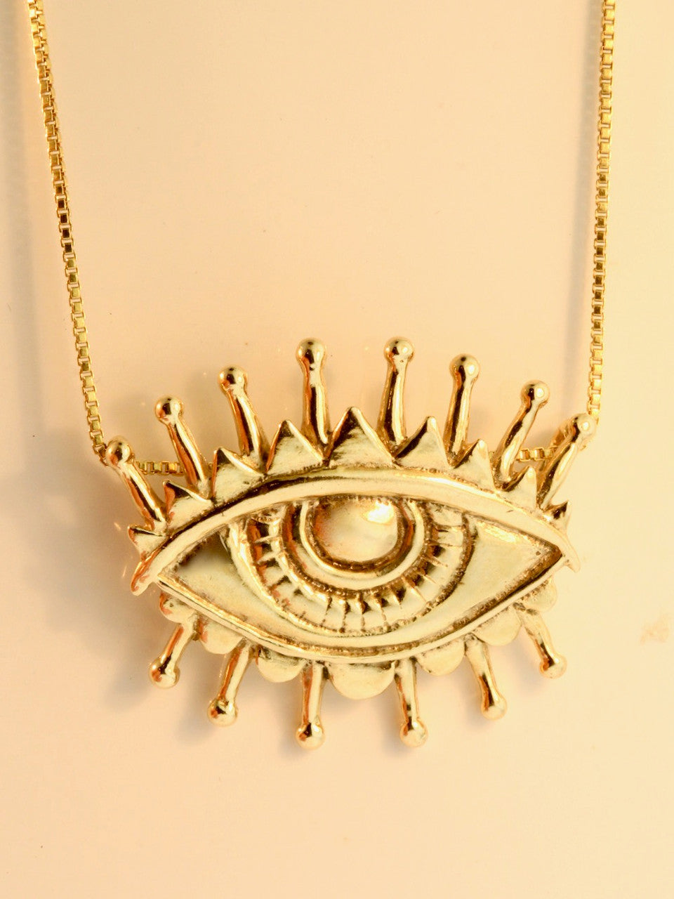 Evil Eye of Protection Pendant - 14K Gold