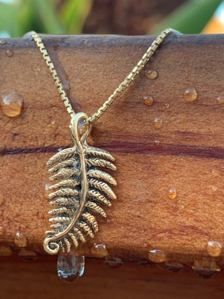 Jungle Jewel Fern Charm in 14K Gold