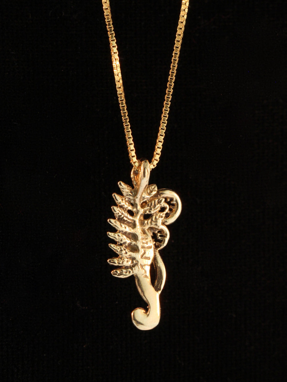 Fiddlehead Fern Charm - 14k Gold