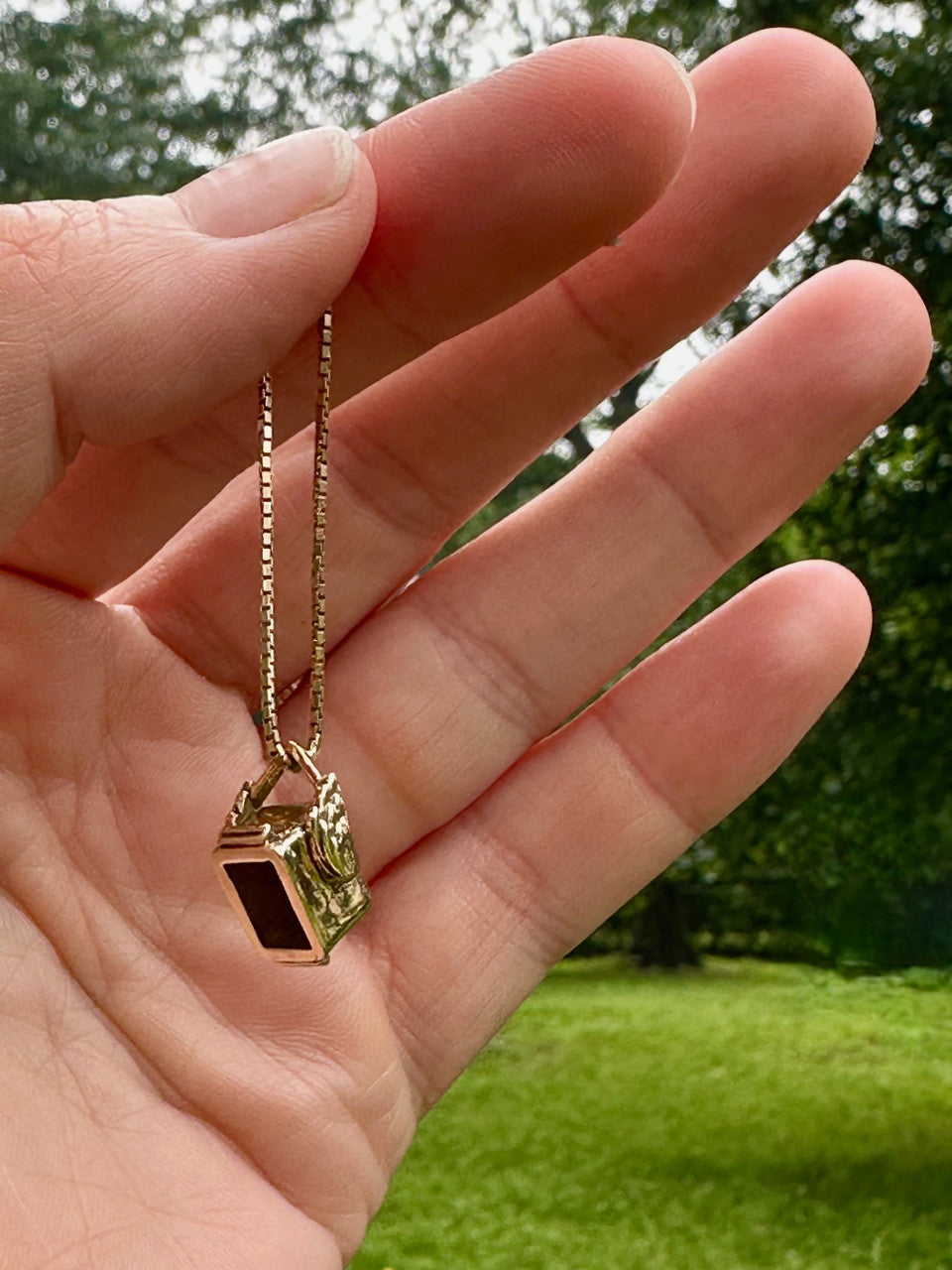 Flying Toaster Charm - 14k Gold