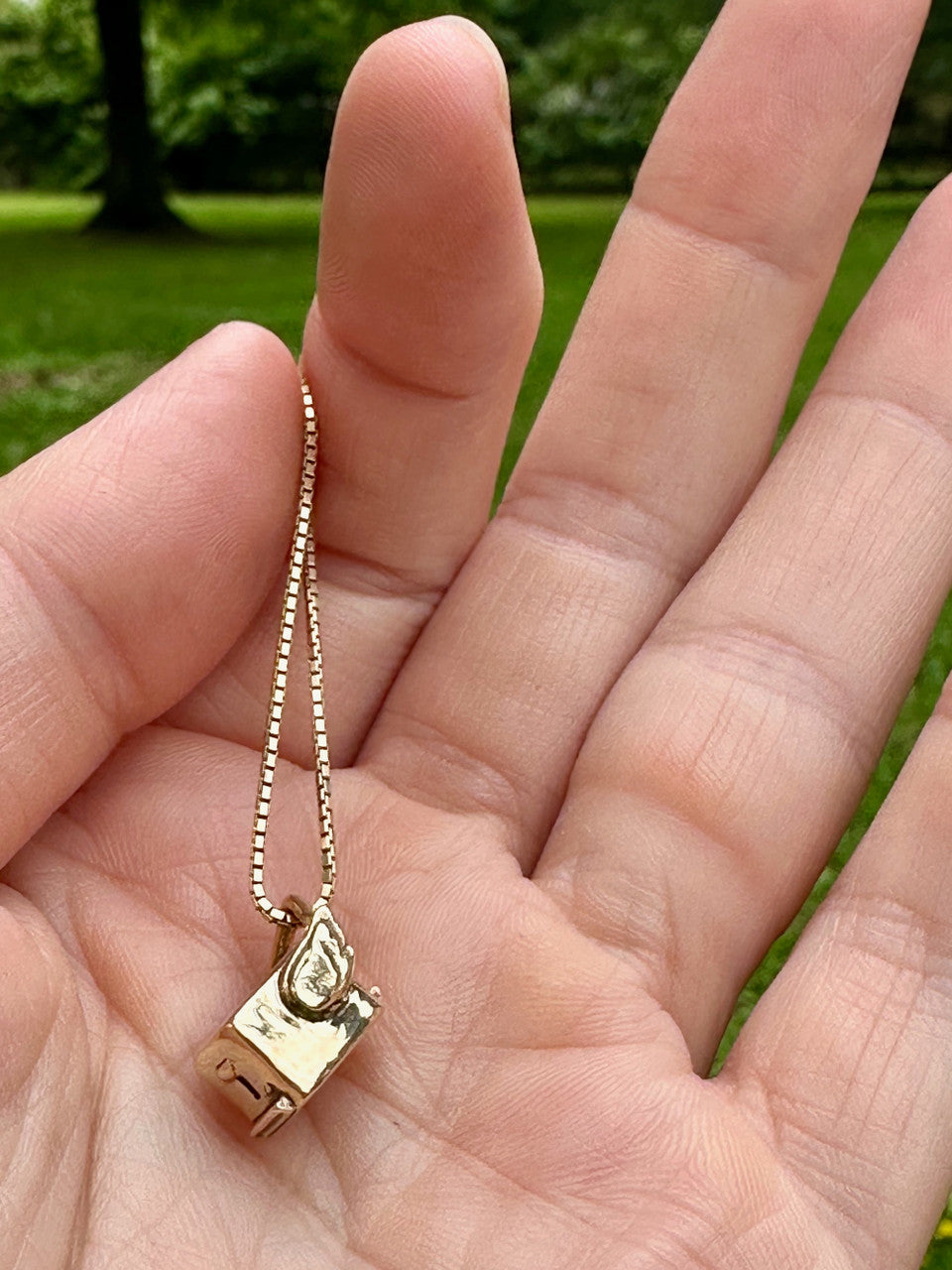 Flying Toaster Charm - 14k Gold