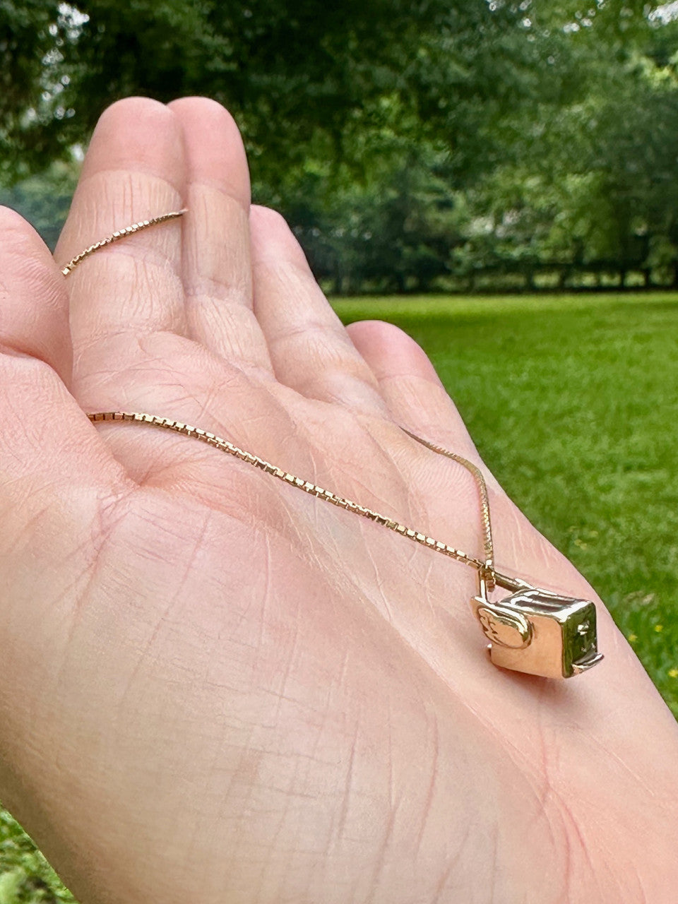 Flying Toaster Charm - 14k Gold