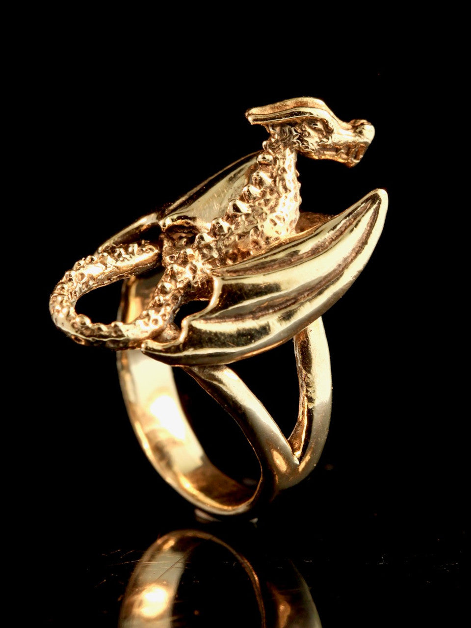 Glider Dragon Ring - 14K gold
