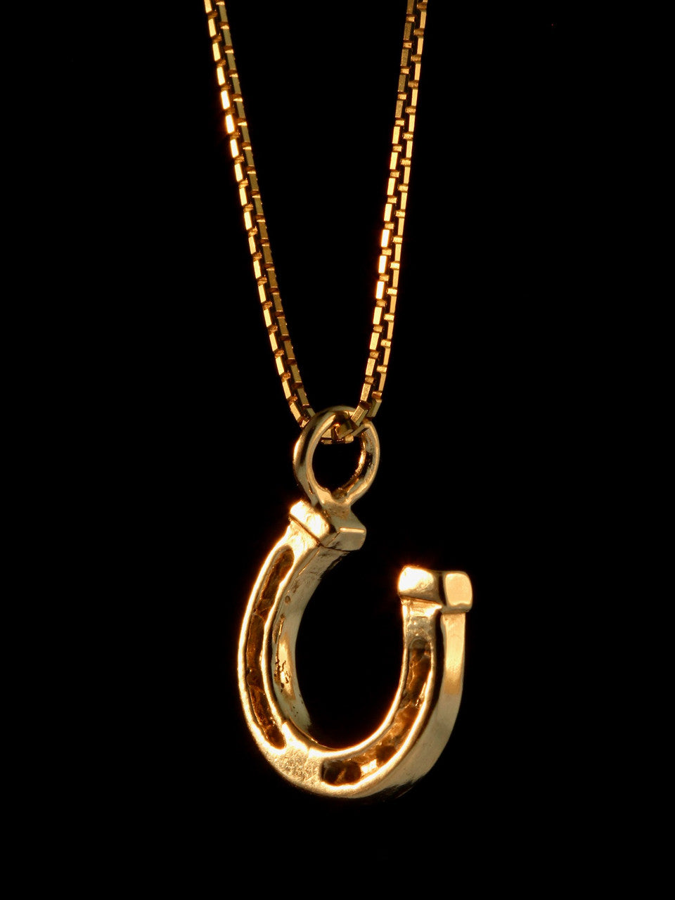 Good Luck Horseshoe Charm - 14k Gold