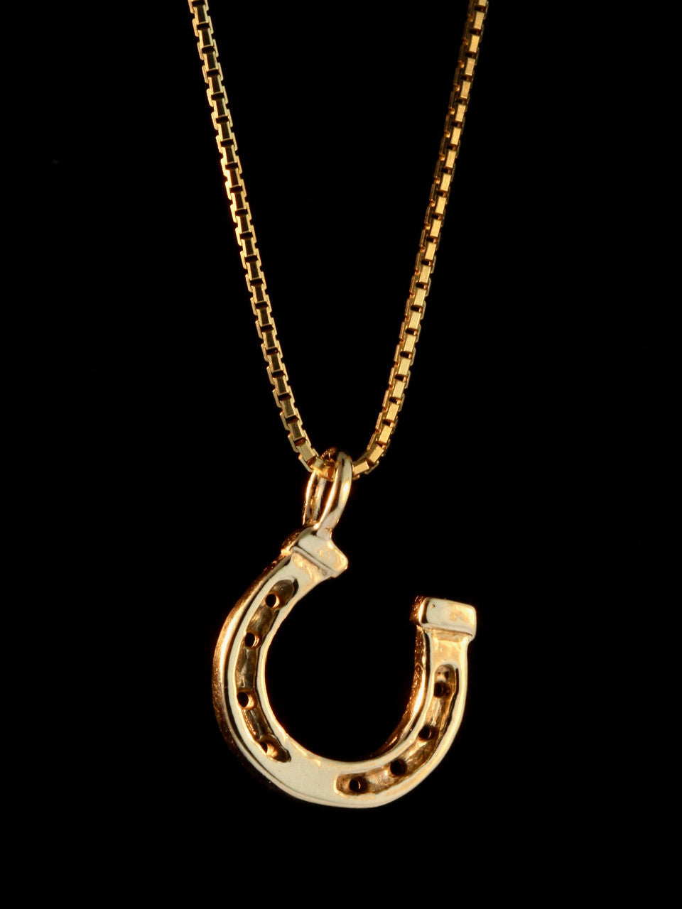 Good Luck Horseshoe Charm - Solid 14k Gold – Marty Magic Jewelry
