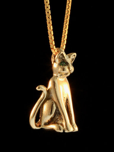 Magic Cat Pendant - 14K gold