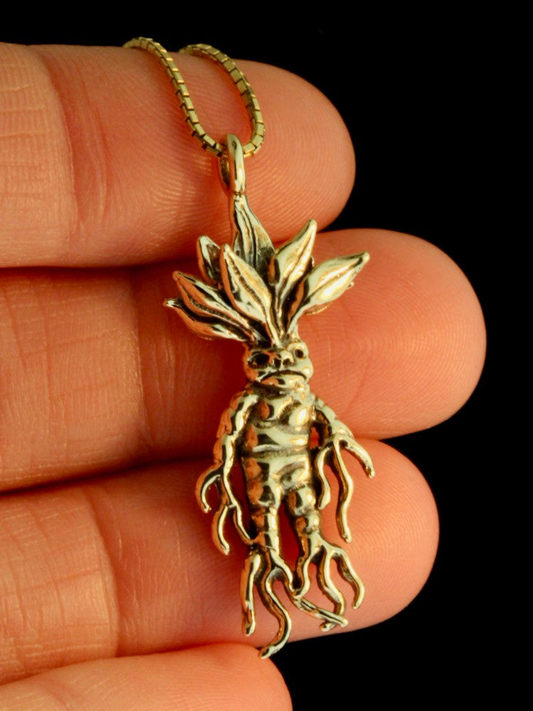 Mandrake Root Charm - 14k Gold