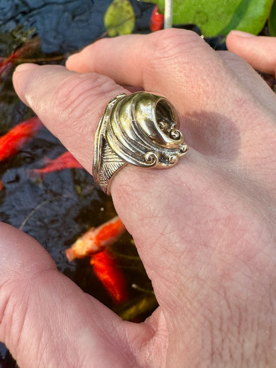 14K gold Maverick wave ring