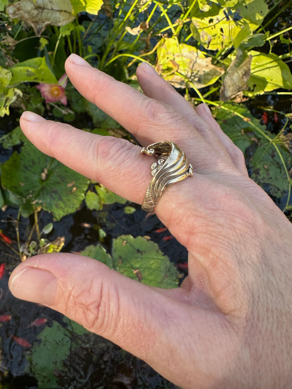 14K gold Maverick wave ring