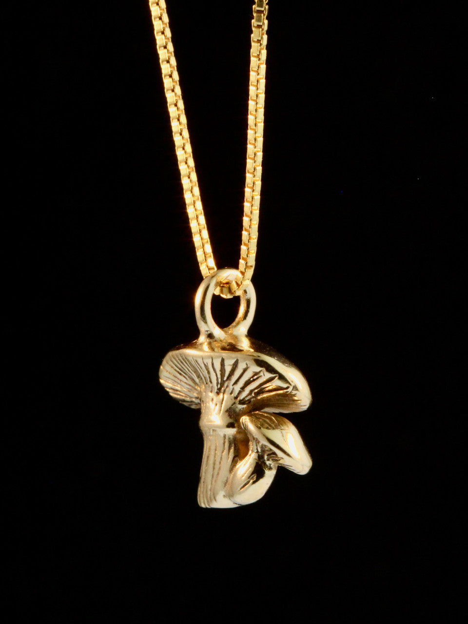 Tiny Mushroom Charm - 14K Gold
