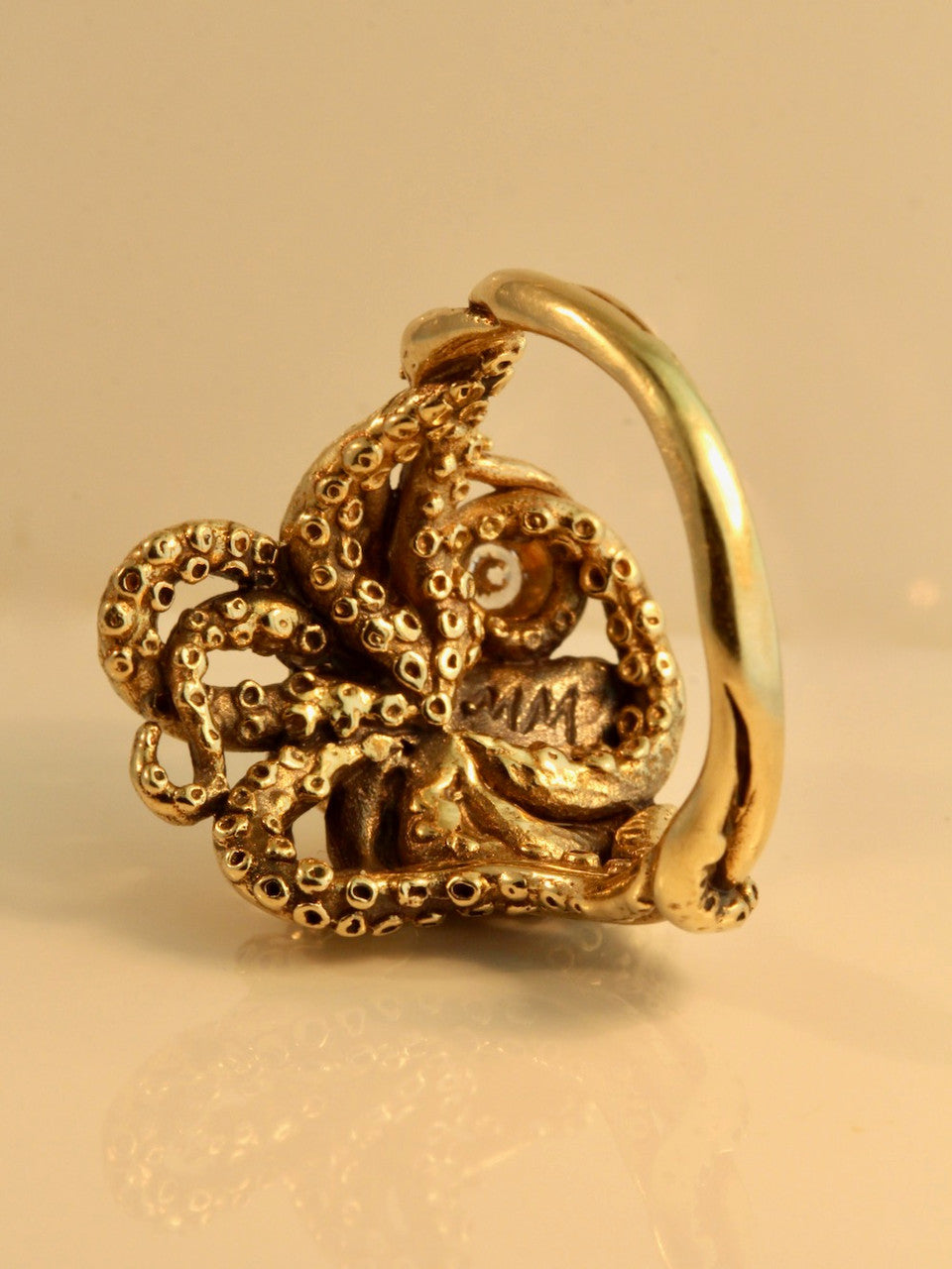 Gold Octopus Ring with .25 ct. Diamond - 14k Gold
