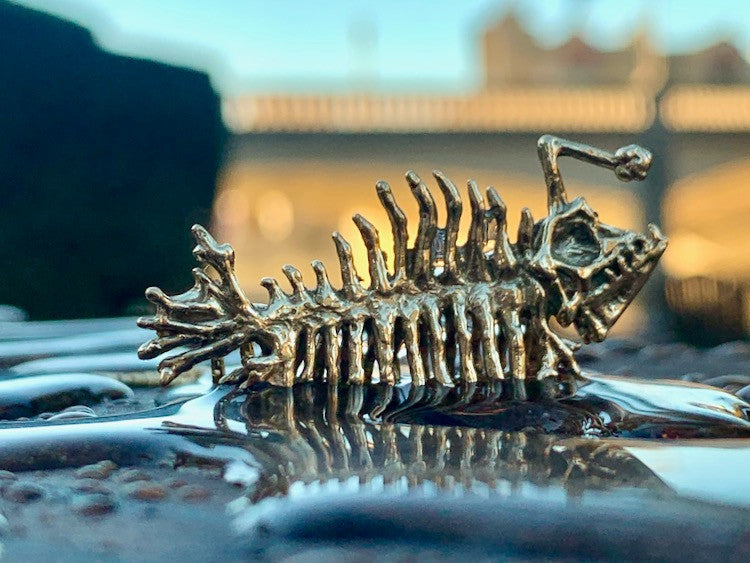 Phantom Angler Fish Skeleton - 14K Gold