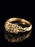 Rose Tendril Ring - Solid 14k Gold