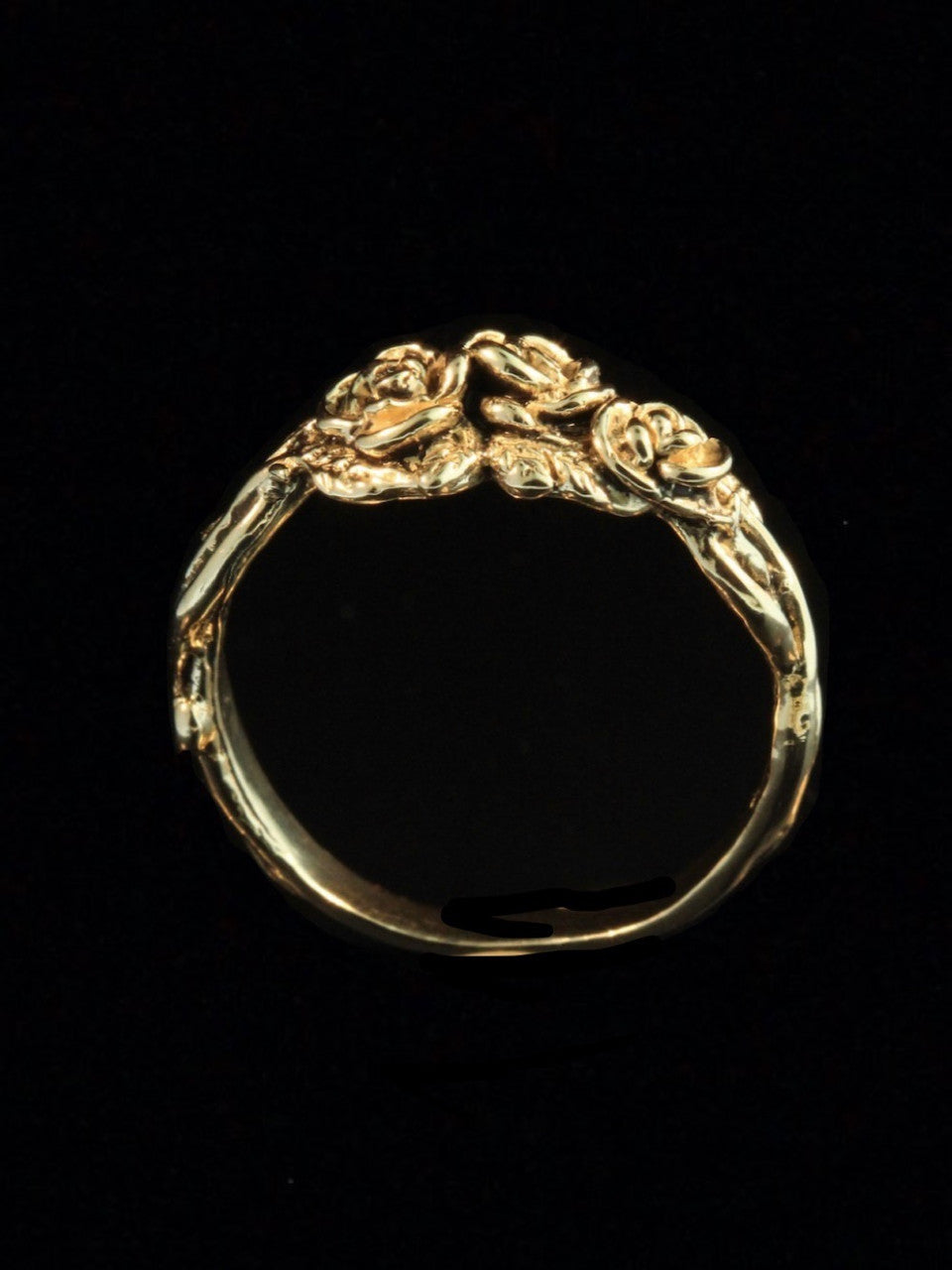 Rose Tendril Ring - Solid 14k Gold