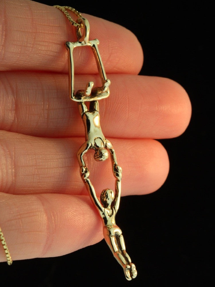 14k Gold Trapeze Charm